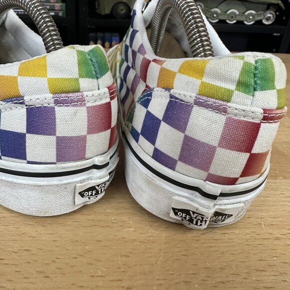 Vans Doheny Rainbow Checkerboard Women’s Size 7.5 Low Top Sneakers 721356 - Picture 5 of 6